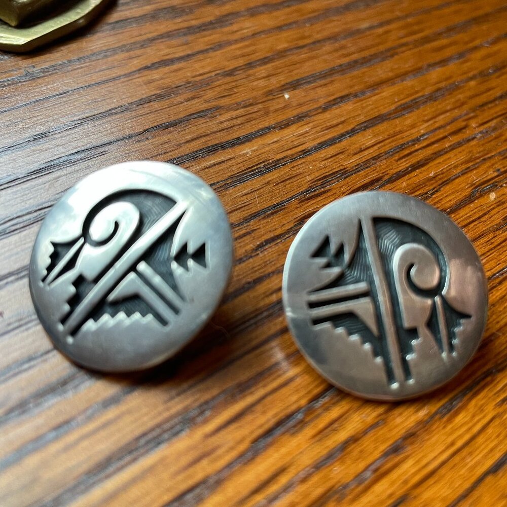 Sterling Native American earrings